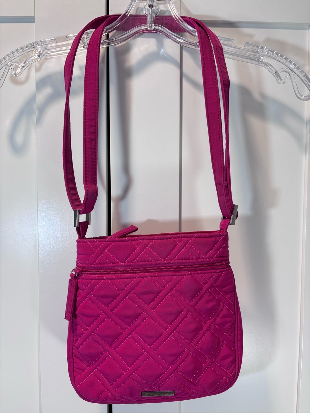 Vera Bradley Pink Quilted Crossbody Shoulder Bag Purse Adjustable Strap Small